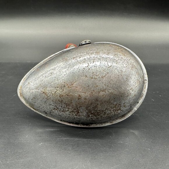 Vintage Ladle Spoon Dipper Red Wooden Handle Rustic Kitchen 1950s Retro Mid Cent - Picture 5 of 9